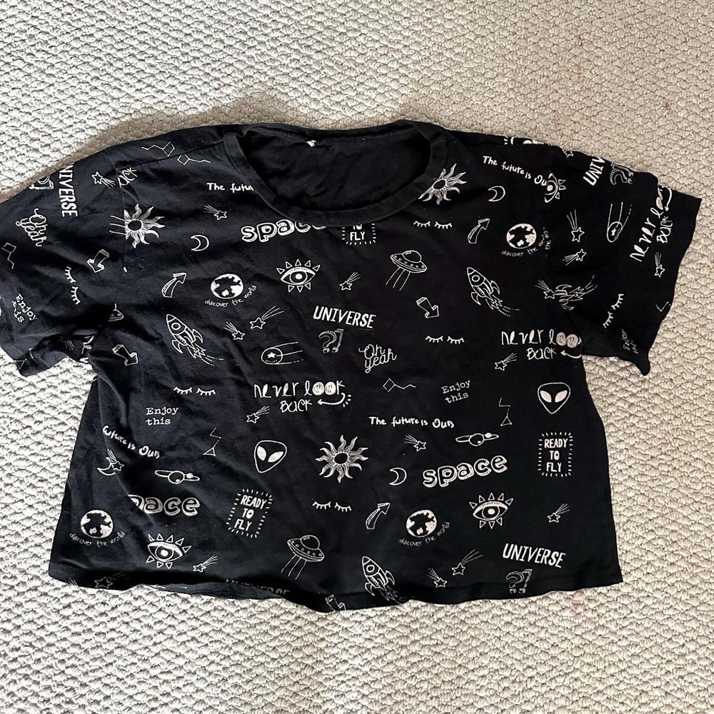 Space crop top